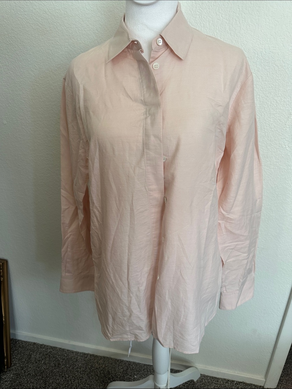 Theory Pale Pink Button-Down Shirt